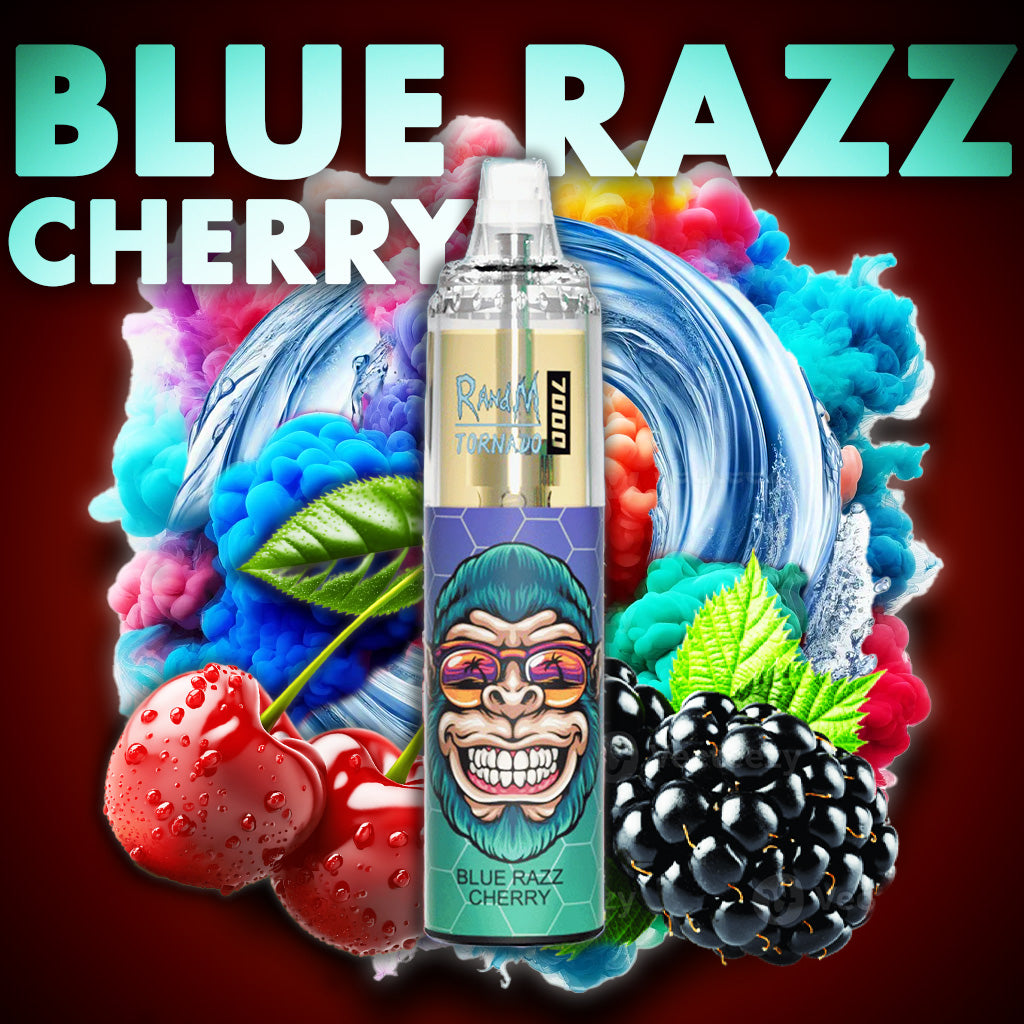RandM Tornado Vape 7000 Puffs Bluerazz Cherry ELiquid