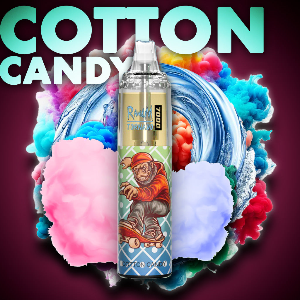 RandM Tornado Vape 7000 Puffs Cotton Candy ELiquid