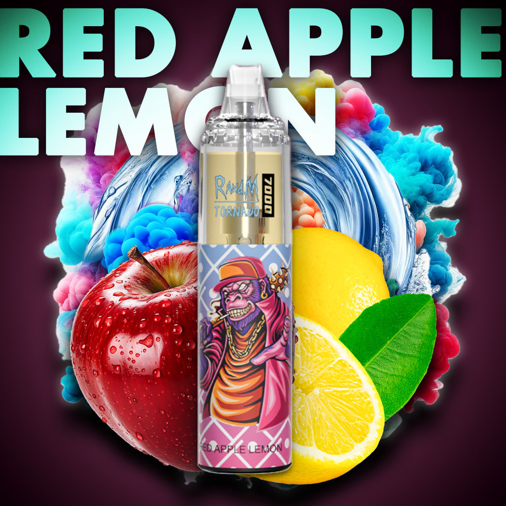 RandM Tornado Vape 7000 Puffs Red Apple Lemon Liquid