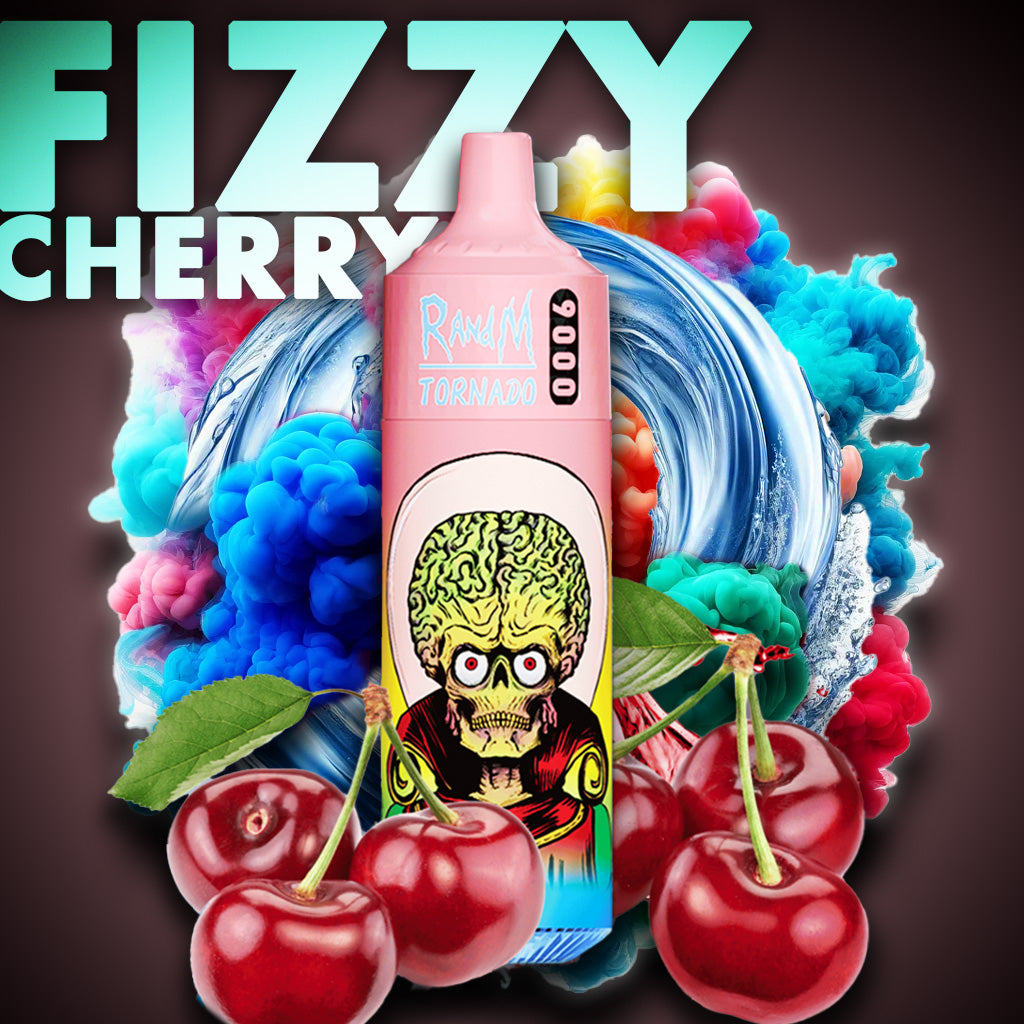 RandM Tornado Vape 9000 Puffs FIzzy Cherry Liquid