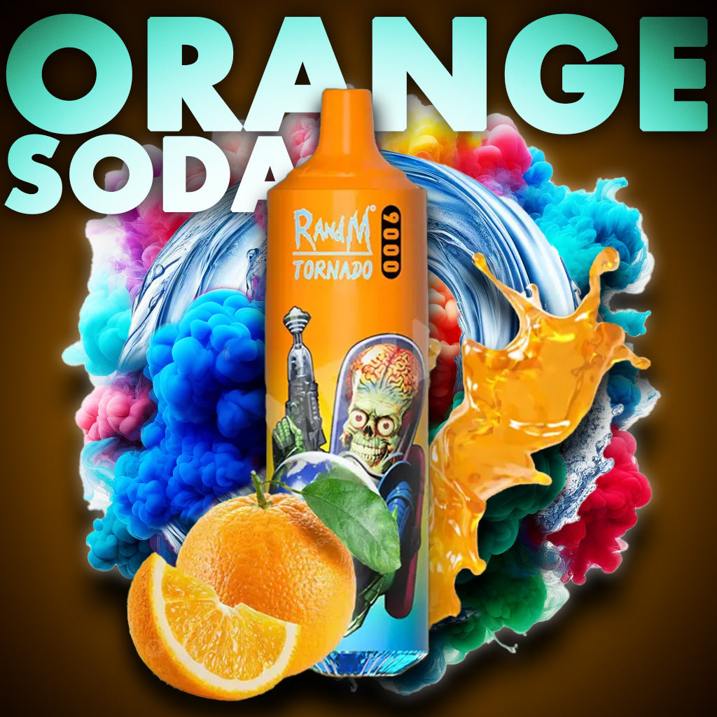 RandM Tornado Vape 9000 Puffs Orange Soda Liquid
