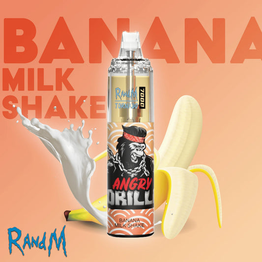 RandM Tornado Vape 7000 Puffs Banana Milkshake ELiquid