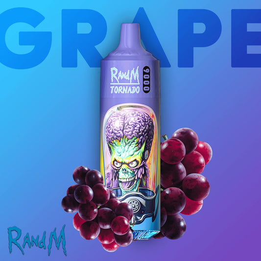 RandM Tornado Vape 9000 Puffs Grape Liquid