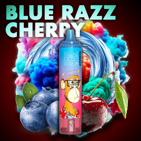 RandM Tornado Vape 15000 Blue razz Cherry Geschmack