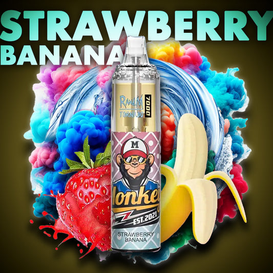 RandM Tornado Vape 7000 Puffs Strawberry Banana Liquid