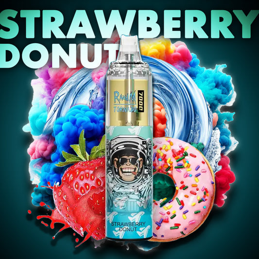 RandM Tornado Vape 7000 Puffs Strawberry Donut