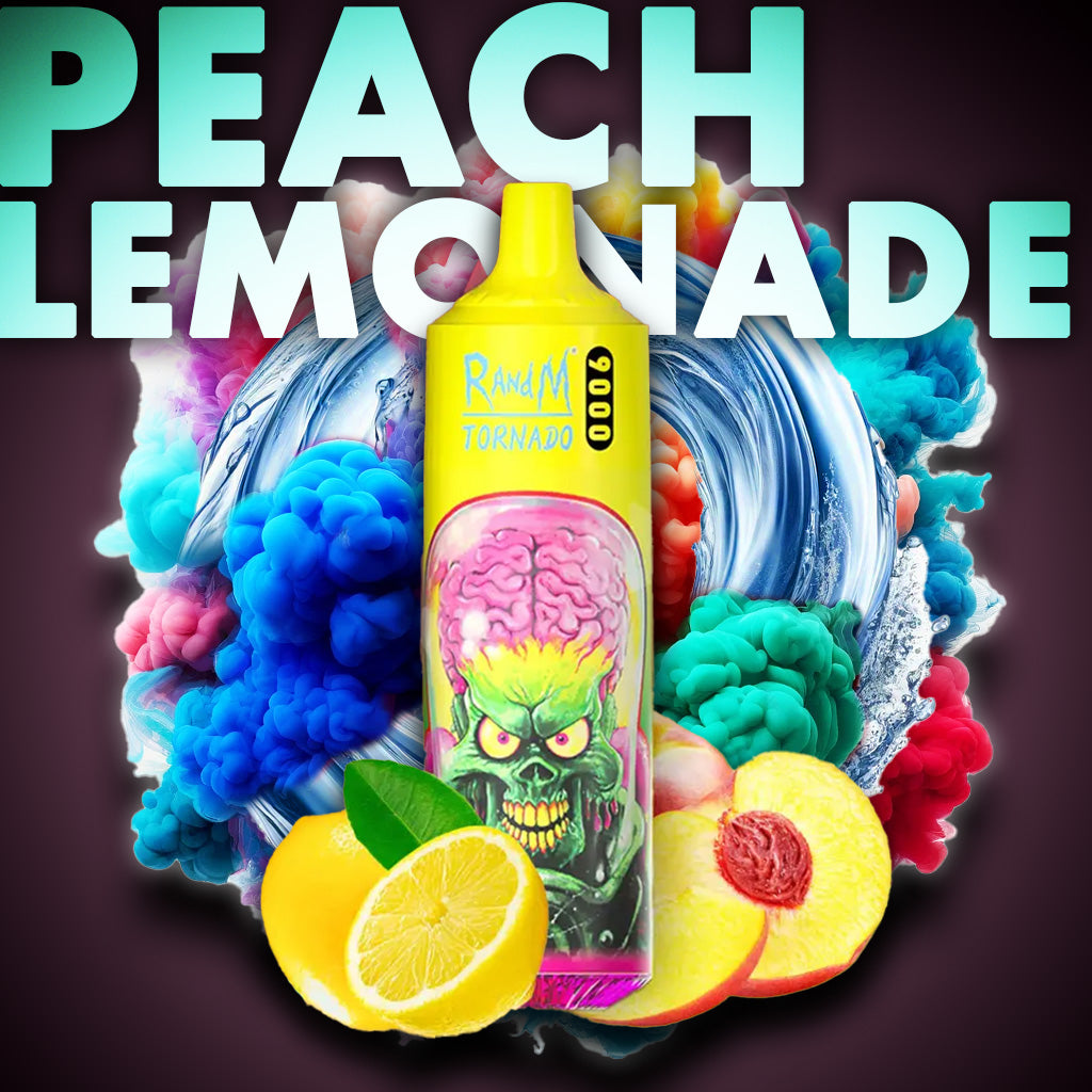 RandM Tornado Vape 9000 Puffs Peach Lemonade Liquid