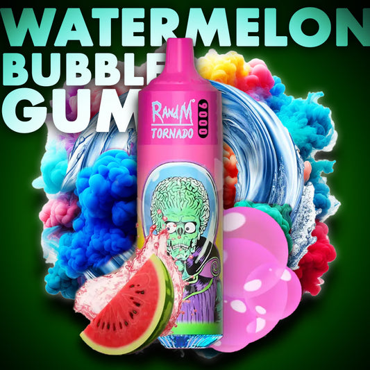 RandM Tornado Vape 9000 Puffs Watermelon Bubble Gum