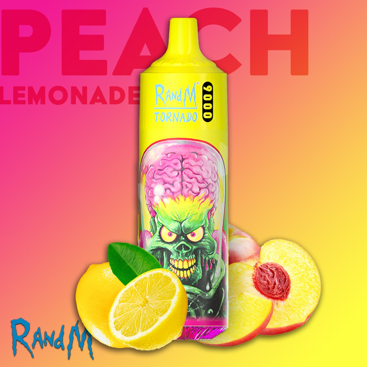 RandM Tornado Vape 9000 Puffs Peach Lemonade Liquid