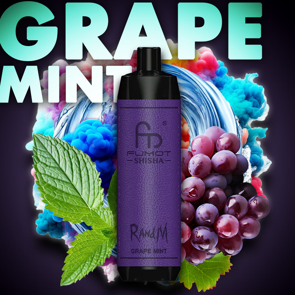 RandM Shisha 10000 in der Geschmacksrichtung Grape Mint