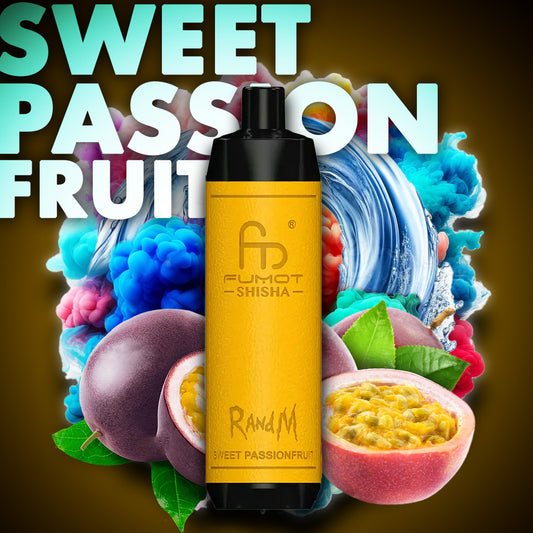 RandM Shisha 10000 in der Geschmacksrichtung Sweet Passionfruit