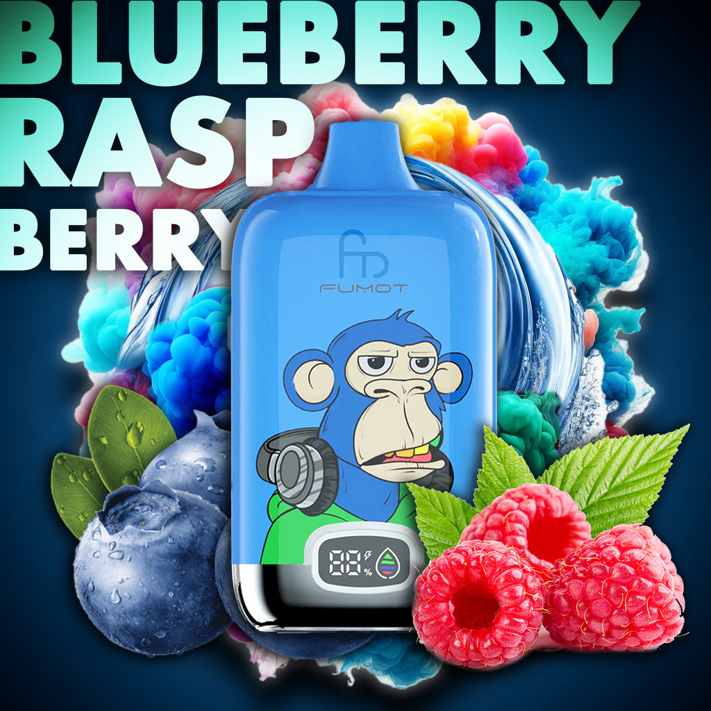 RandM Tornado Vape 12000 Puffs Blueberry Raspberry Liquid with digital Display