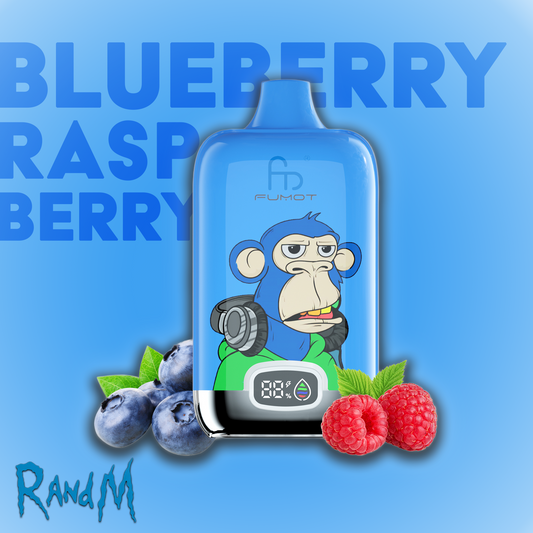 RandM Tornado Vape 12000 Puffs Blueberry Raspberry Liquid with digital Display