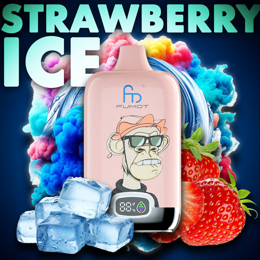 RandM Tornado Vape 12000 Puffs Strawberry Ice Liquid with digital Display