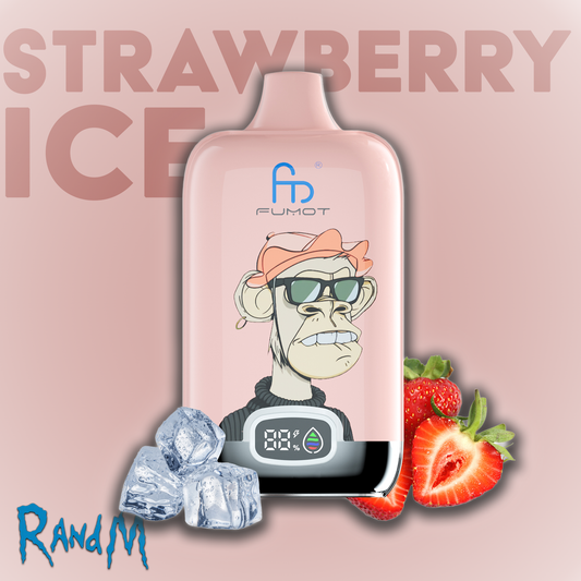 RandM Tornado Vape 12000 Puffs Strawberry Ice Liquid with digital Display