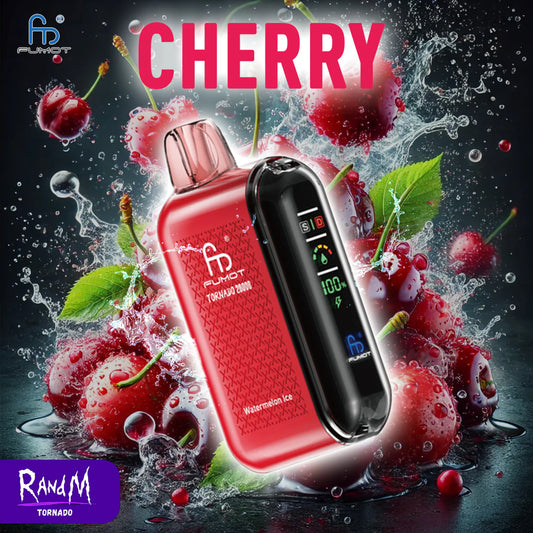 RandM Tornado 20000 - Cherry Einweg-Vape mit 20.000 Zügen und intensivem Kirschgeschmack