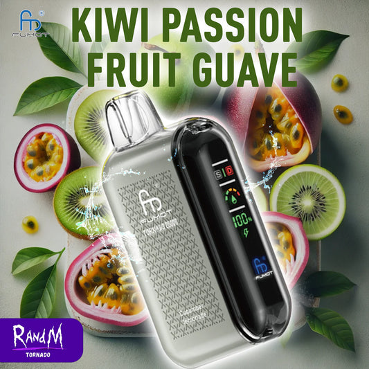 RandM Tornado 20000 - Kiwi Passionfruit Guave Einweg-Vape mit 20.000 Zügen und tropischem Fruchtgeschmack
