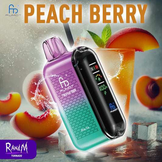 RandM Tornado 20000 - Peach Berry Einweg-Vape mit 20.000 Zügen und fruchtigem Geschmack
