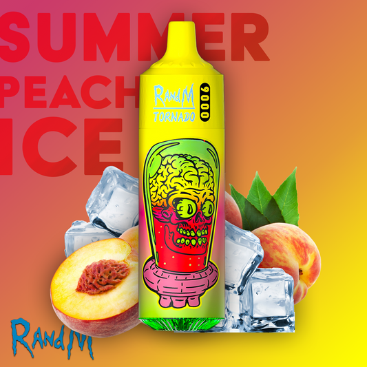 RandM Tornado Vape 9000 Puffs Summer Peach Ice Liquid