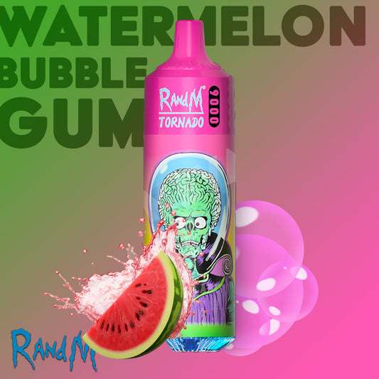 RandM Tornado Vape 9000 Puffs Watermelon Bubble Gum